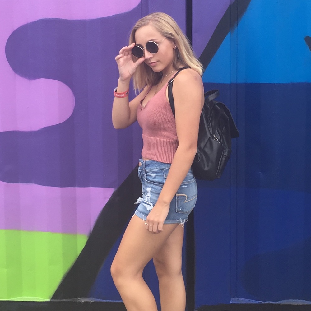 Ripped Denim Shorts